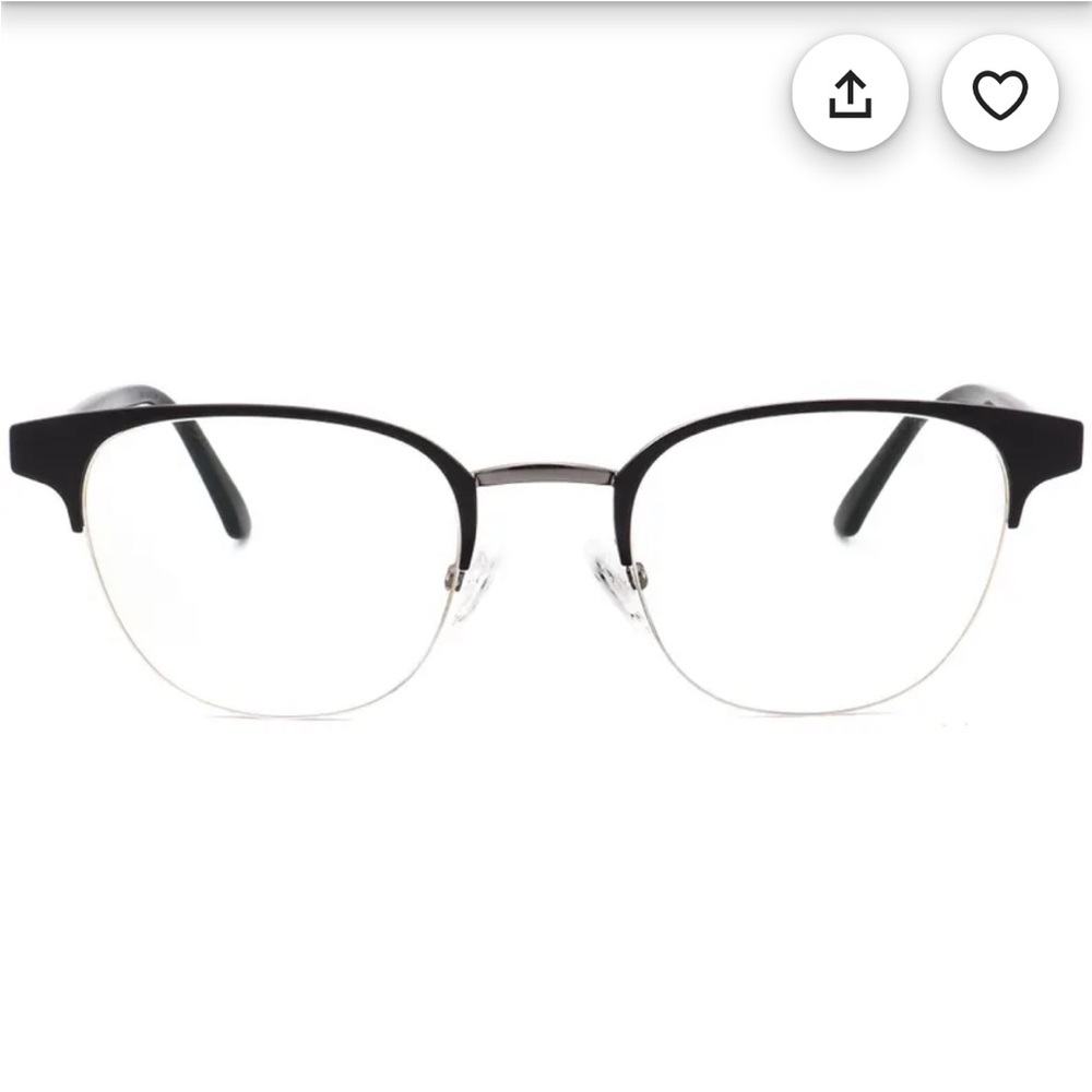 Gucci Eyeglasses GG0020O 001 Matte Black/Gunmetal Half Rim Frame